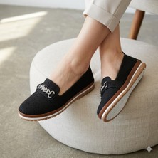 Kindep (Metem) Termo Kaymaz Taban Günlük Comfort Kadın Ayakkabı Siyah