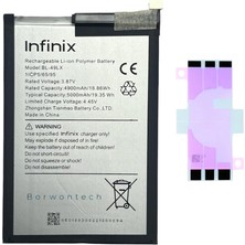 Yedcom Infinix Hot 20 BL-49LX Batarya Pil Telefon Batarayası Pil Bandı Beraber