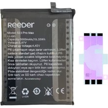 Yedcom Reeder S23 Max Pro  Batarya Pil Telefon Batarayası Pil Bandı Beraber