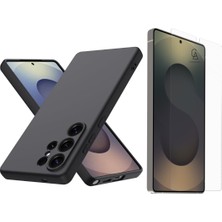 Coolacs Samsung Galaxy S26 Ultra Uyumlu Içi Kadife Lansman Kılıf ve Şeffaf Temperli Cam Ekran Koruyucu