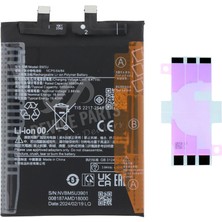 Yedcom Xiaomi Redmi Note 13 Pro Plus Bm5 Batarya Pil Telefon Batarayası Pil Bandı Beraber