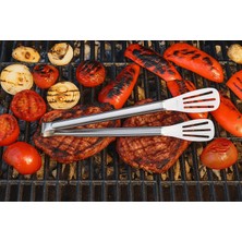 Twin Store Maşa Paslanmaz Barbekü Maşası - 25 cm Mutfak Ekmek Maşası