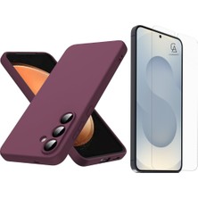 Coolacs Samsung Galaxy S26 Uyumlu Içi Kadife Lansman Kılıf ve Şeffaf Temperli Cam Ekran Koruyucu