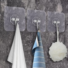 Twin Store Güçlü Yapışkanlı 10LU Şeffaf Askı