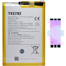 Yedcom Tecno Spark 10 BL-49NT Batarya Pil Telefon Batarayası Pil Bandı Beraber