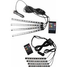 OEMTR 12'li Şerit LED Işık Rgb Sese ve Müziğe Duyarlı Araç Içi Ayak Altı