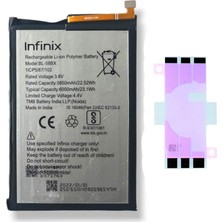 Yedcom Infinix Hot 9 Play BL-58BX Batarya Pil Telefon Batarayası Pil Bandı Beraber