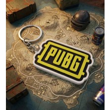 Alwes Store Pubg Logolu Özel Tasarım 3D Anahtarlık - Oyuncu Aksesuarı ve Çanta Süsü (5.6 Cm)