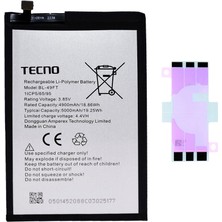 Yedcom Tecno Spark 6 Go BL-49FT Batarya Pil Telefon Batarayası Pil Bandı Beraber