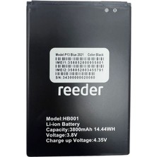 Yedcom Reeder P13 Blue 2021  Batarya Pil Telefon Batarayası Pil Bandı Beraber