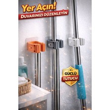 Syn Aksesuar Duvara Yapışkanlı Mop Askısı Tutucu | Süpürge & Fırça Organizer Aparatı | Güçlü Tutucu Askı (1 Adet)