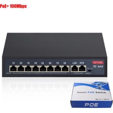 Gümrük Bey 8 Port Poe Switch | 120W Güç, Vlan & Qos Destekli, Ip Kamera ve Ağ Cihazları Için Ethernet Switch