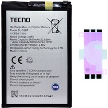 Yedcom Tecno Pova Neo BL-58BT Batarya Pil Telefon Batarayası Pil Bandı Beraber