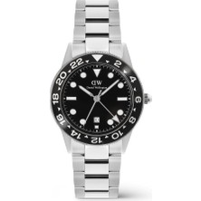 Daniel Wellington Iconic Gmt Link Black Ceramic Bezel S DW00600919 Kol Saati