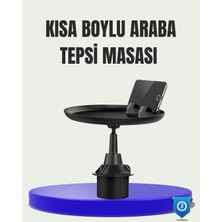 OEMTR 360° Döner Araç Bardaklık Tepsisi Geniş Yemek Alanlı Telefon Standlı