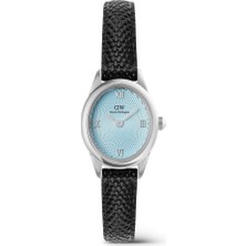 Daniel Wellington Ophelia Mini Black Lizard Ice Blue Guilloché S DW00600896 Kol Saati