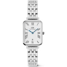 Daniel Wellington Quadro 20X26 Roman Numerals Date 5-Link White S DW00600864 Kol Saati