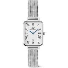 Daniel Wellington Quadro 20X26 Roman Numerals Date Sterling White S DW00600863 Kol Saati