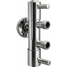 Akçay Çift Çıkışlı Krom Aç Kapa Taharet Musluğu