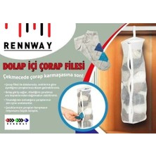 Twin Store Dolap Içi Asılabilir Temiz Çorap Düzenleyici Çorap Filesi Askılık