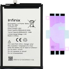Yedcom Infinix Hote 9 BL-58BX Batarya Pil Telefon Batarayası Pil Bandı Beraber