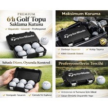 Yapı3D 6’lı Golf Topu Saklama Kutusu Kapaklı Sert Plastik Taşıma Organizer Box Siyah