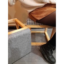 Mosa Modern Masif Ahşap Tabure