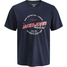 Jack & Jones Jjelogo Tee Ss O-Neck 2 Col SS26 Sn Lacivert Erkek T-Shirt 12288016