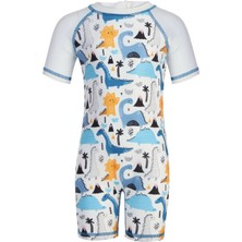 Adasea Unisex Çocuk Beyaz Yüzücü Tulumu