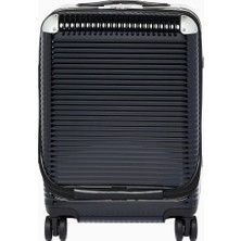Fpm Milano Bank Light Spinner 53 Siyah Ön Cepli Kabin Boy Valiz