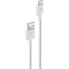 Cellularline Cellularlıne USB To Usb-C Dayanıklı Örgü Data Kablosu 1,5m - Beyaz