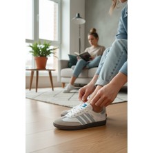 Enoch Kadın T-Burun Sneaker Klasik Süet Panel Detaylı Şeritli Düz Taban Spor Ayakkabı