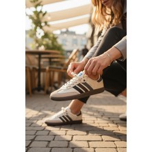 Enoch Kadın T-Burun Sneaker Klasik Süet Panel Detaylı Şeritli Düz Taban Spor Ayakkabı