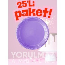 Yorulmaz Ambalaj 🟣 Rainbow Lila Plastik Tabak 25 Adet – Şık & Dayanıklı Kullan-At