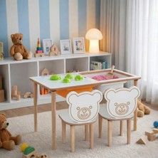 Koltukcuyuz Ahşap Beyaz Ayı Oyun Masası