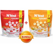 N'fest Fruit & Yogurt Çilekli ve Mangolu Meyve Küpü 2'li Paket