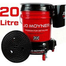 Jo Moyner Sand Killer Kum Filitreli Araba Yıkama Kovası Grid Guard Kova Kapak Asma Aparatı Tekerlekli Kırmızı 5li