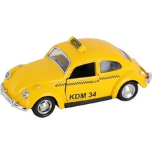 Kidmar Oyuncak FY6268-12D Displayda Metal Çek Bırak Taksi(Belirtilen Fiat, Tekli Satış Için Adet Fiyatıdır.)