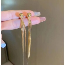 Abiye Top Model Gold Renk Küpe