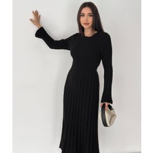 Noa Noa Fitilli Uzun Triko Elbise