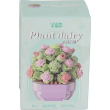 P1251 Panlos Simülasyon Çiçek Serisi 270 Parça Block Oyuncak