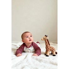 Bebek Tulum Set Şapkalı Patikli - Safari Konsept Zürafa Baskılı(3-6-9 Ay)