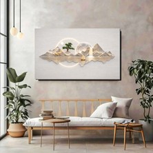 Artprinta 3D Dağ Manzaralı Kanvas Tablo – Modern Minimalist Doğa Duvar Dekoru
