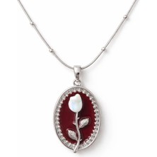 Çağ Moda Aksesuar Paslanmaz Çelik Gül Motifli Kolye