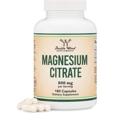 Double Wood (Özelsporcugıdaların'dan !!) Magnesium Citrate 800MG 180 Capsul Usa 39.
