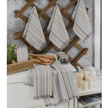 30X50 cm Pamuklu Çizgili Kurulama Bezi– 6’lı Set