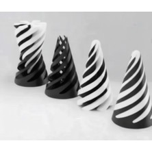 Spiral Geçmeli Koni Stres Çarkı - Masaüstü Dekoratif Obje Görsel Illüzyon - Fidget Stres Oyuncağı