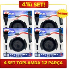 Helmax Saç Boyama Seti 3’lü Evde Profesyonel Uygulama ve Karıştırma Kiti 4 Set