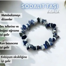 Bonicce Sodalit Taşı Gerçek Doğal Taş Bileklik