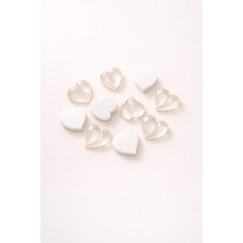 Born Pretty Pearl White Heart Tırnak Taşı